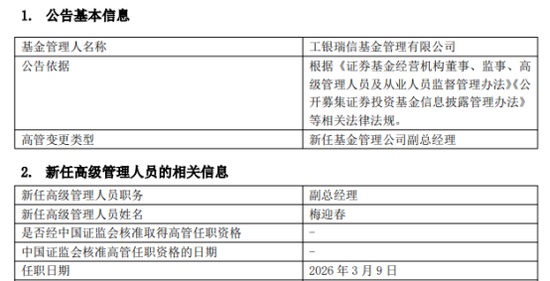  半年三员大将到位；工银瑞信基金高管团队加速重塑。 股票财经 半年三员大将到位；工银瑞信基金高管团队加速重塑。 股票财经