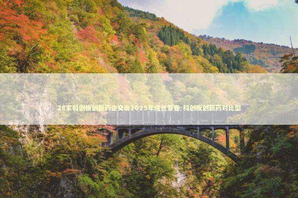 28家科创板创新药企交出2025年成长答卷-科创板创新药对比型 新闻