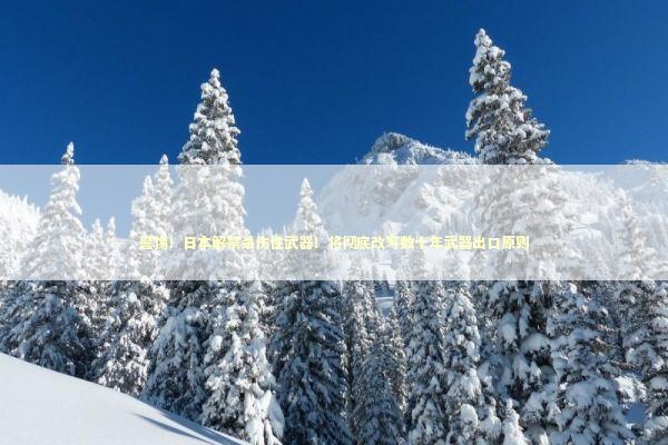 警惕！日本解禁杀伤性武器！将彻底改写数十年武器出口原则 新闻