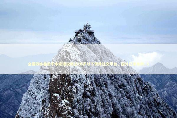 全国政协委员于本宏建议禁止16岁以下使用社交平台，国外已有先例_5 新闻