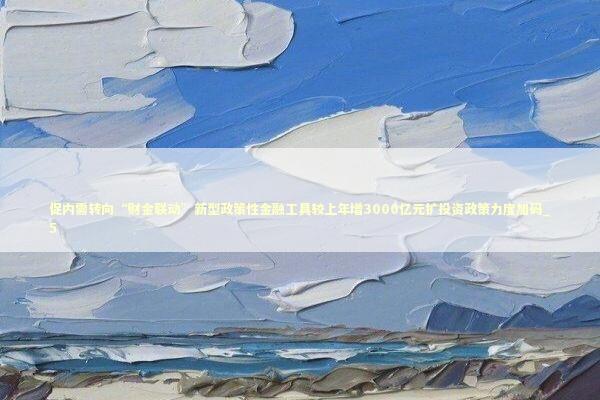 促内需转向“财金联动”新型政策性金融工具较上年增3000亿元扩投资政策力度加码_5 新闻