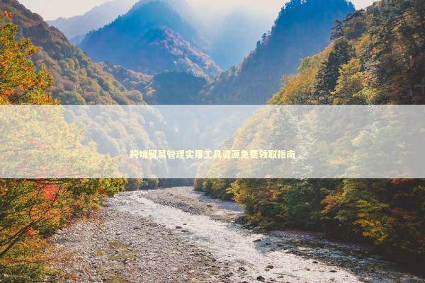 跨境贸易管理实用工具资源免费领取指南 新闻